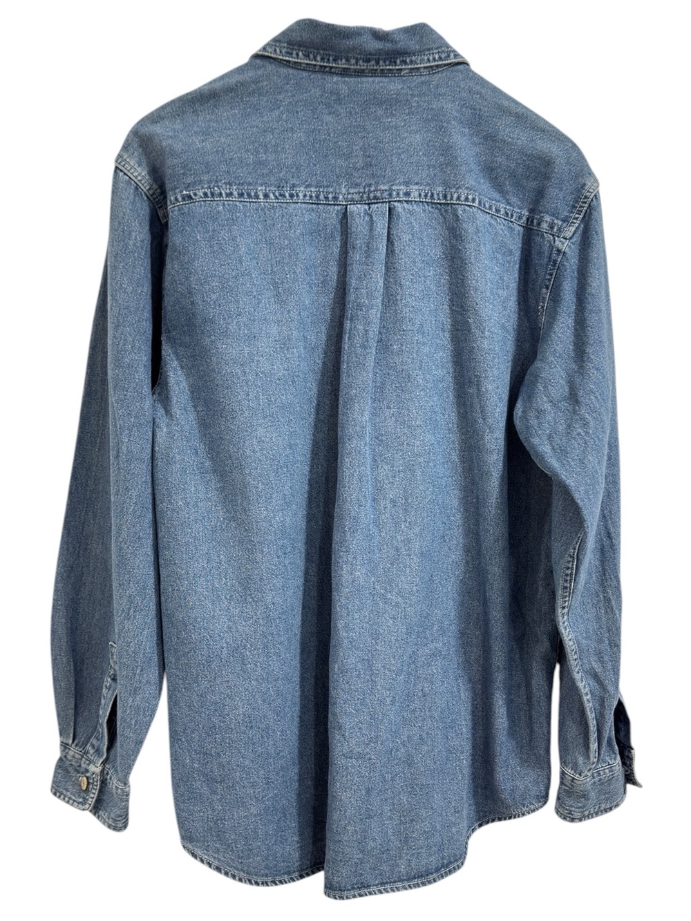Newton Trading Co. Denim Button Front Shirt Medium Wash Chambray  Size M - Picture 4 of 11